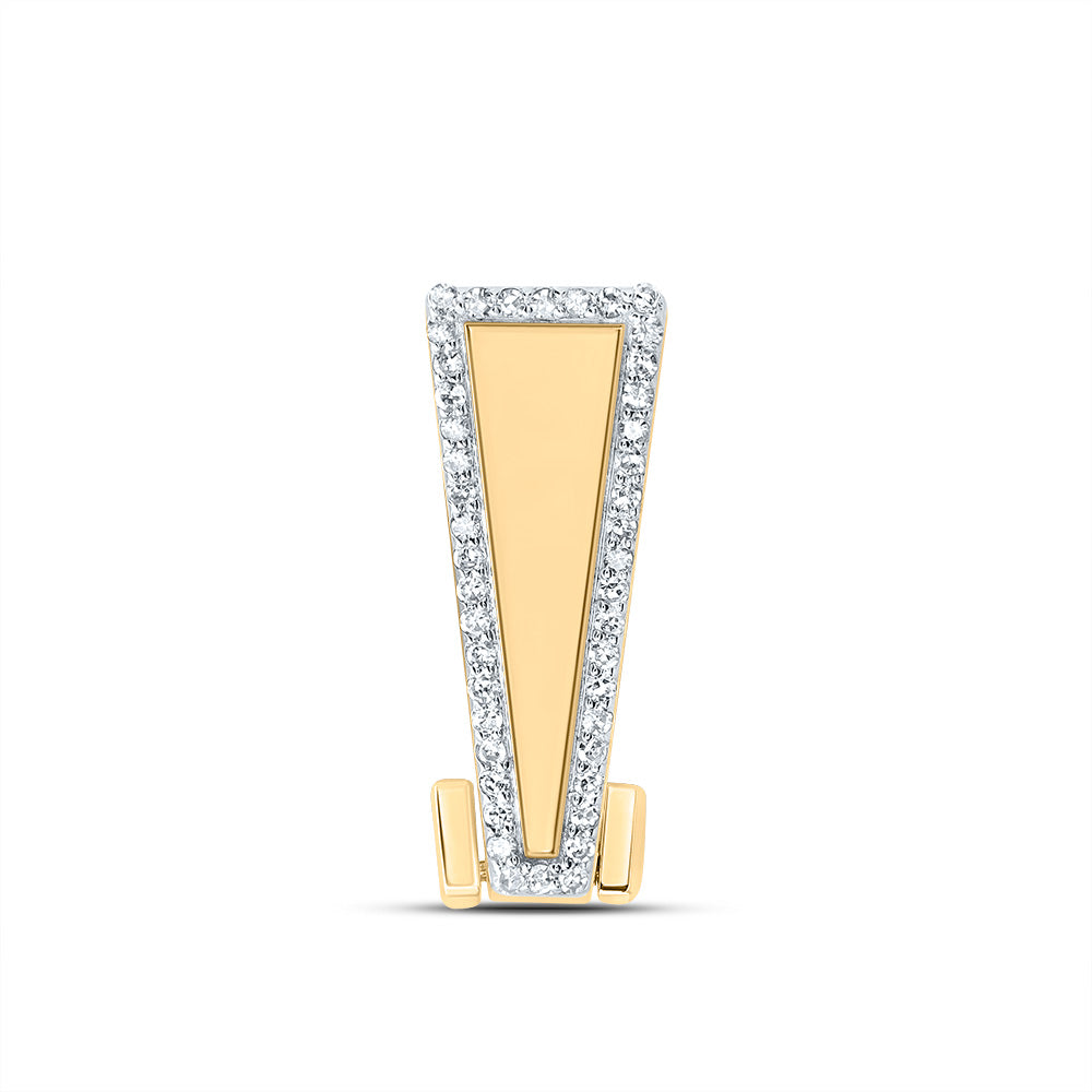 10kt Yellow Gold 1/5 Cttw Diamond Bail
