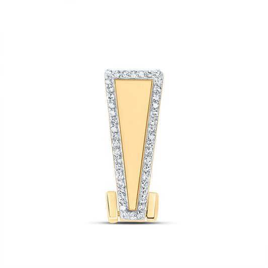 10kt Yellow Gold 1/5 Cttw Diamond Bail
