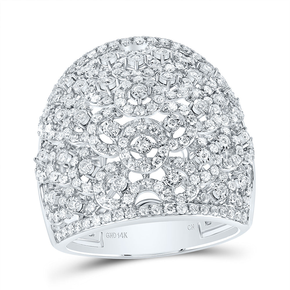 14kt White Gold 1 1/4 Cttw Diamond Fashion Bridal Wedding Engagement Anniversary Womens Band, Women Size: 5-9