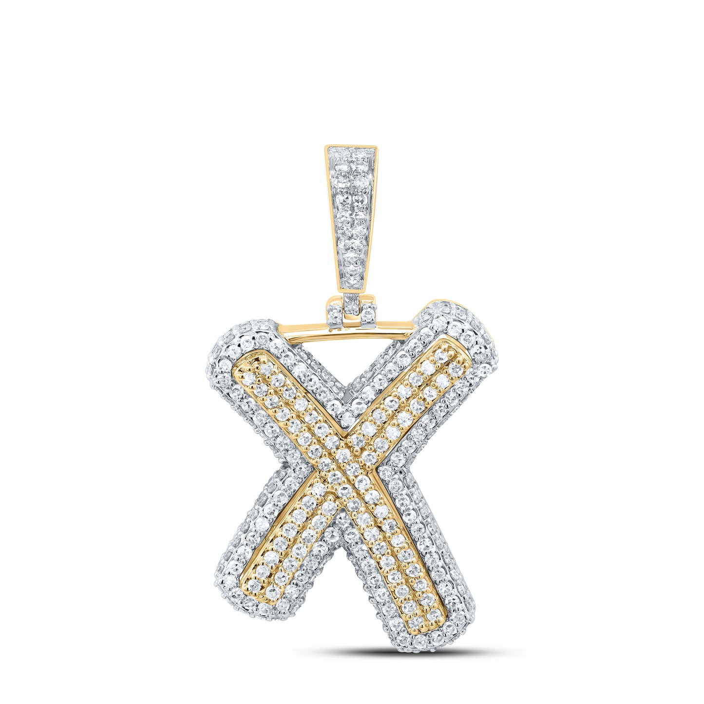 10kt Yellow Gold Diamond Fashion Initial Pendant