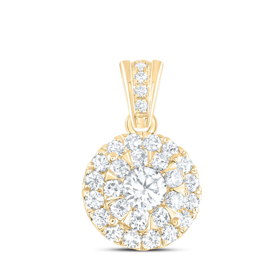 14kt Yellow Or White Gold Diamond Ana M Elite Round Fashion Round Pendant