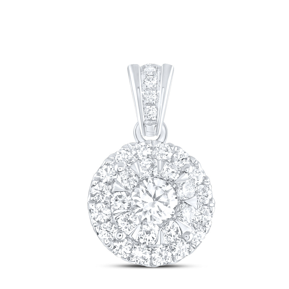14kt Yellow Or White Gold Diamond Ana M Elite Round Fashion Round Pendant