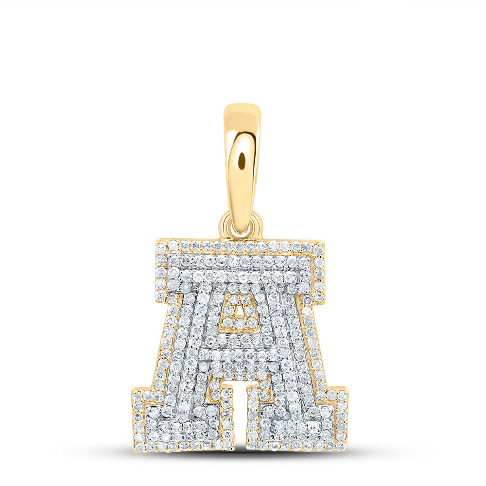 10kt Yellow Gold Diamond Initial Pendant