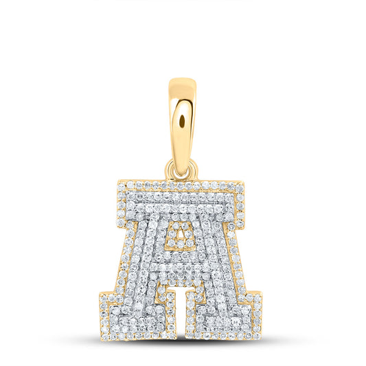 10kt Yellow Gold Diamond Initial Pendant