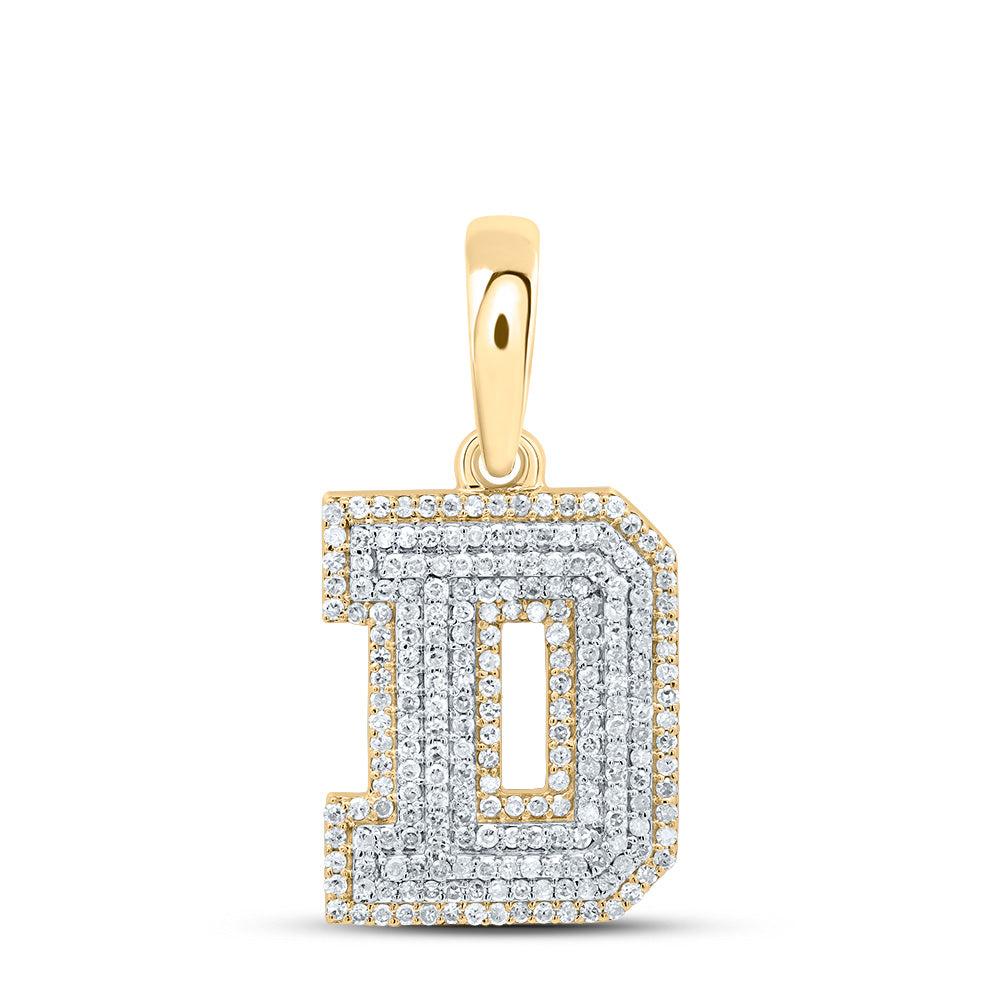 10kt Yellow Gold Diamond Initial Pendant