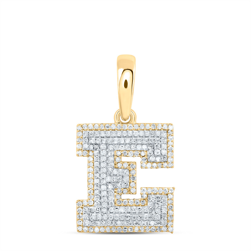 10kt Yellow Gold Diamond Initial Pendant