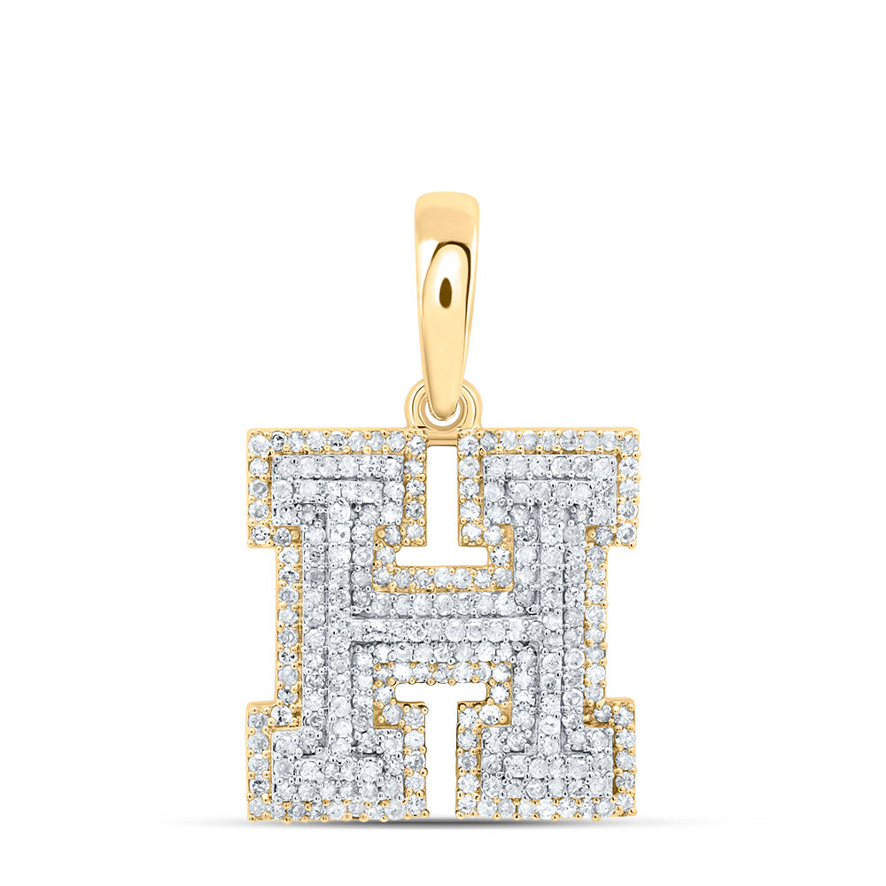 10kt Yellow Gold Diamond Initial Pendant
