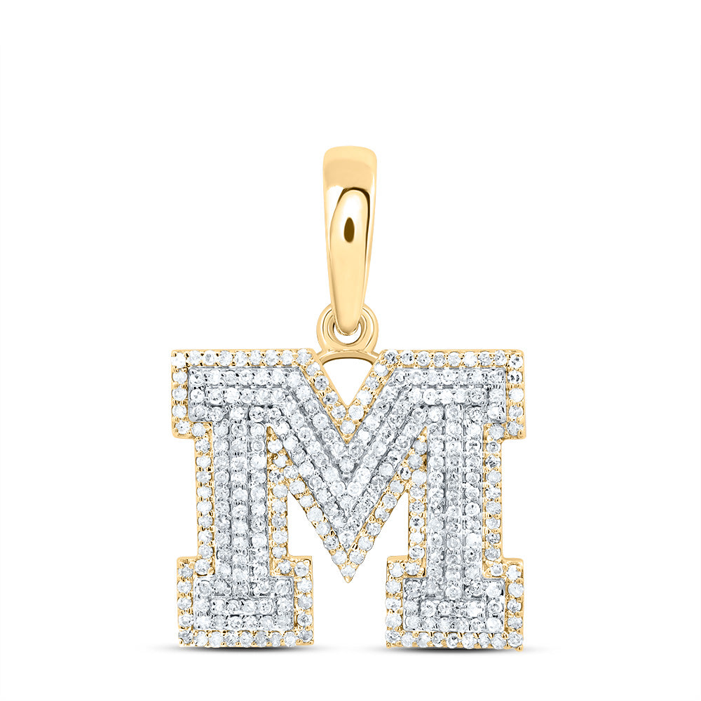 10kt Yellow Gold Diamond Initial Pendant