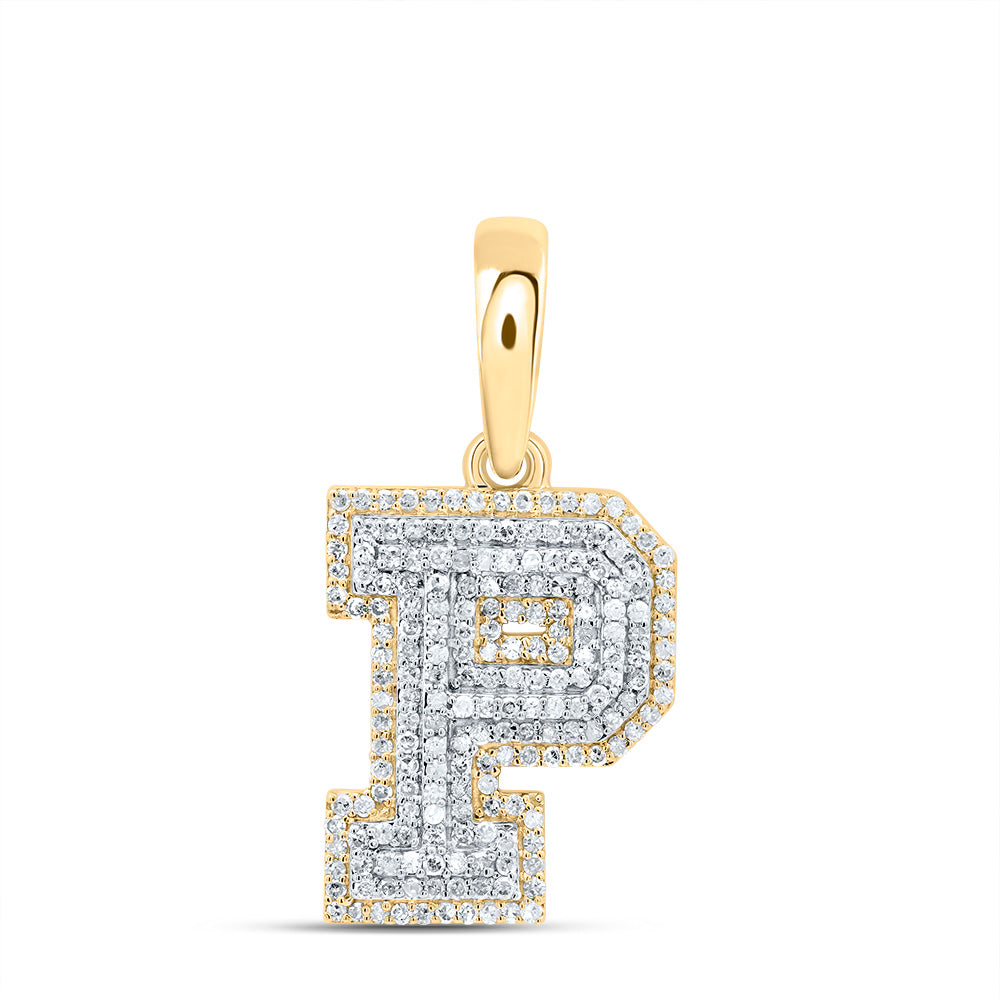 10kt Yellow Gold Diamond Initial Pendant