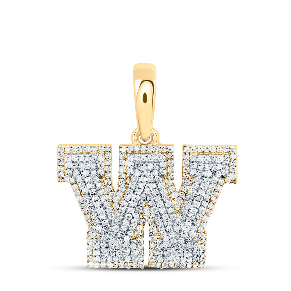 10kt Yellow Gold Diamond Initial Pendant