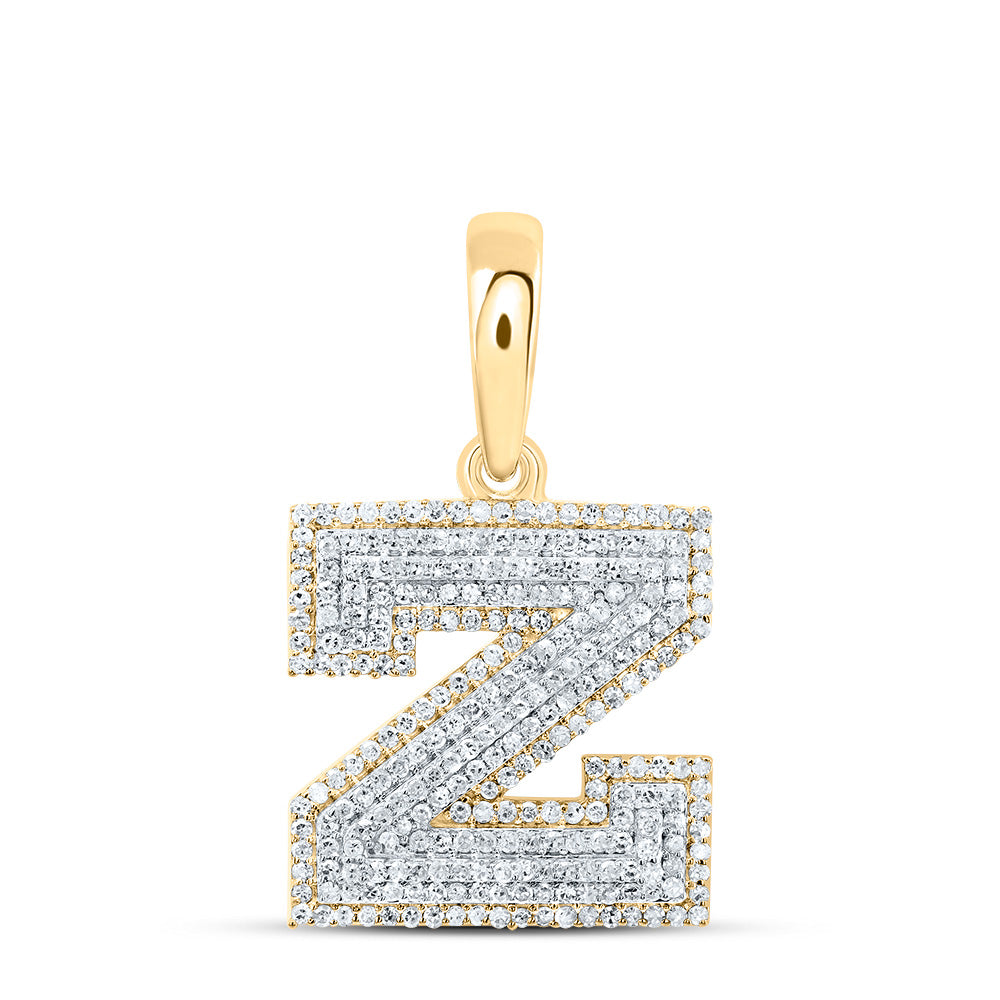 10kt Yellow Gold Diamond Initial Pendant
