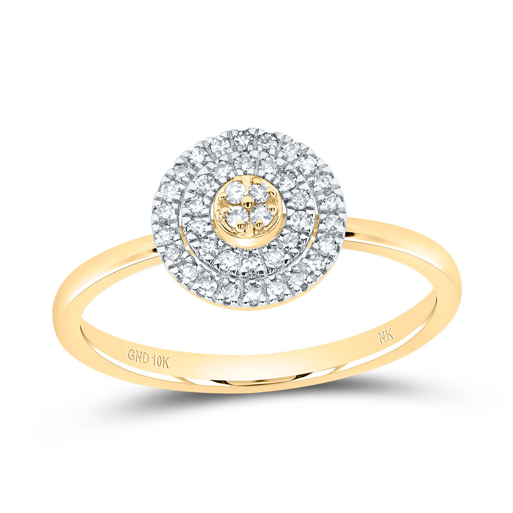 10kt Yellow Gold 1/6 Cttw Diamond Round Wedding Engagement Anniversary Ring, Women Size: 5-9