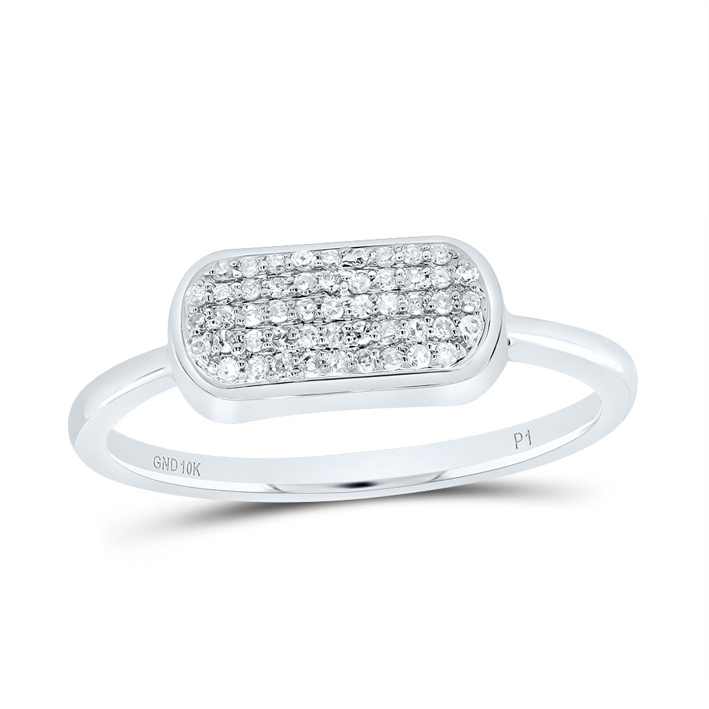 10kt White Gold 1/8 Cttw Wedding Engagement Anniversary Diamond Ring, Women Size: 5-9