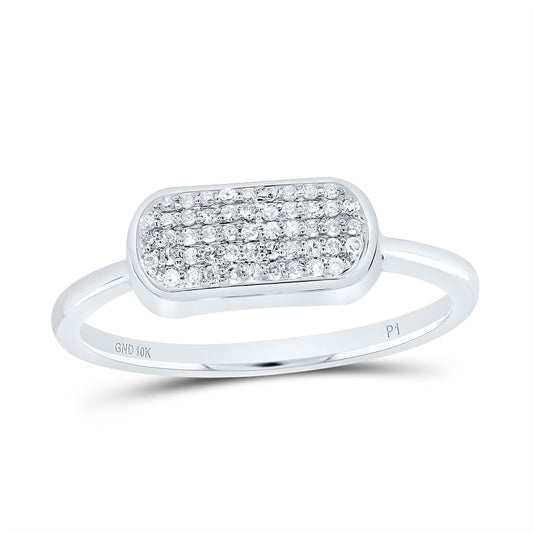 10kt White Gold 1/8 Cttw Wedding Engagement Anniversary Diamond Ring, Women Size: 5-9