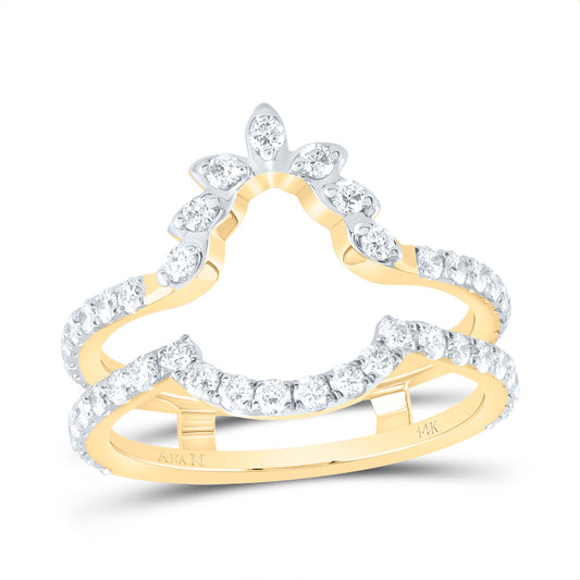 14kt Yellow Gold 7/8 Cttw Diamond Ana M Cnc Wedding Engagement Anniversary Enhancer Ring, Women Size: 5-9