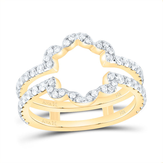 14K Yellow or White Gold 3/4 Ctw Diamond Enhancer Ring, Womens Size: 5-9