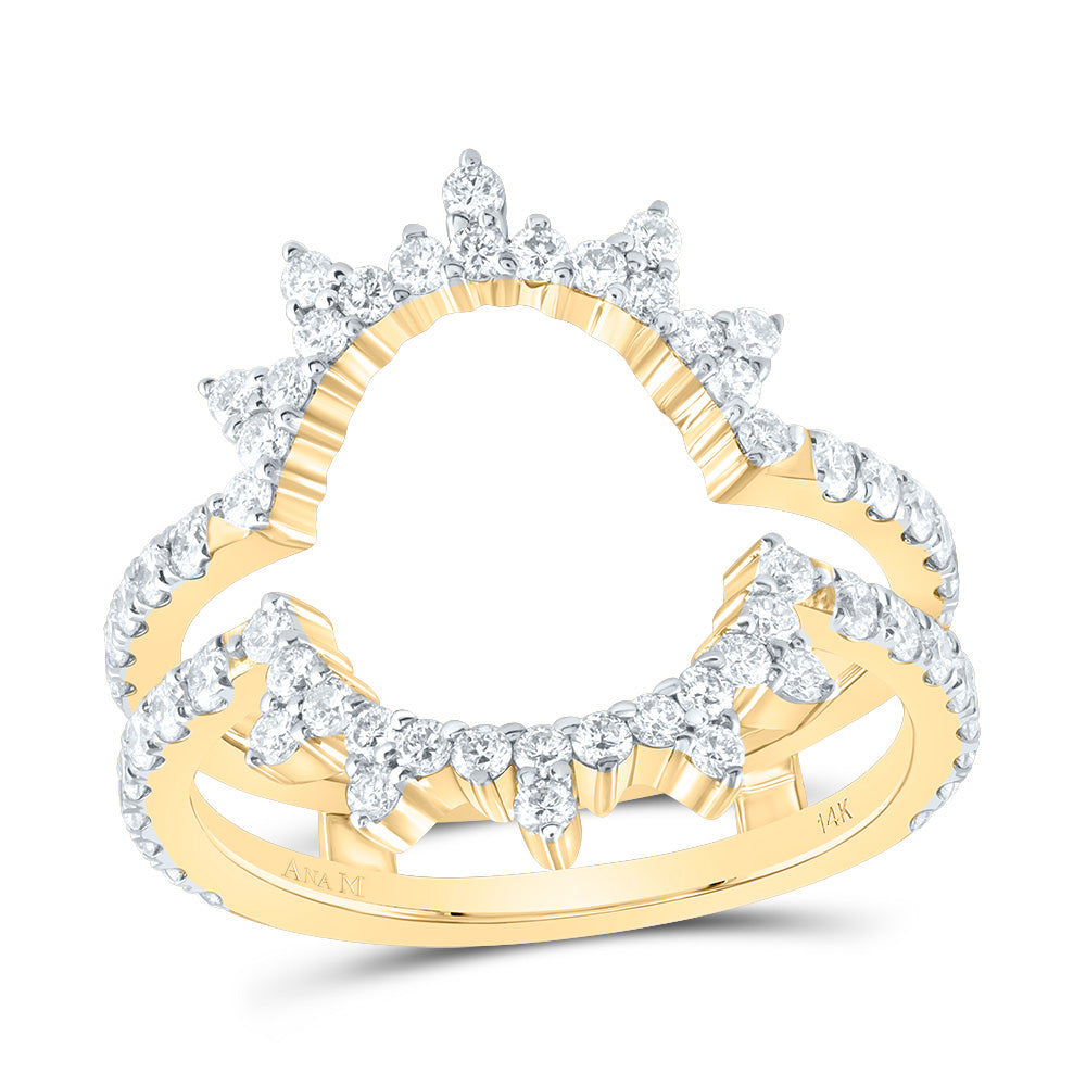 14kt Yellow Gold 1 Cttw Diamond Ana M Cnc Wedding Engagement Anniversary Enhancer Ring, Women Size: 5-9