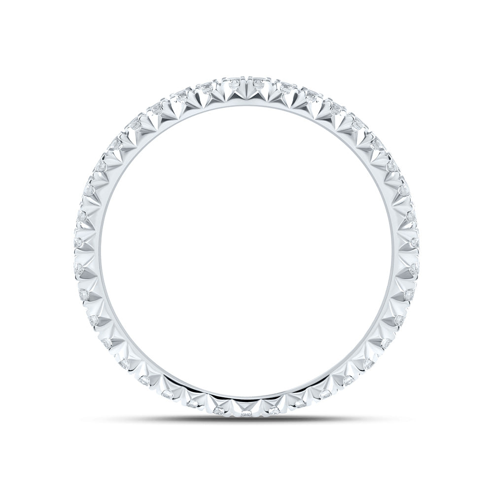14kt White Gold 1/3 Cttw Diamond Ana M Fashion Cnc Eternity Wedding Engagement Anniversary Band, Women Size: 5-9