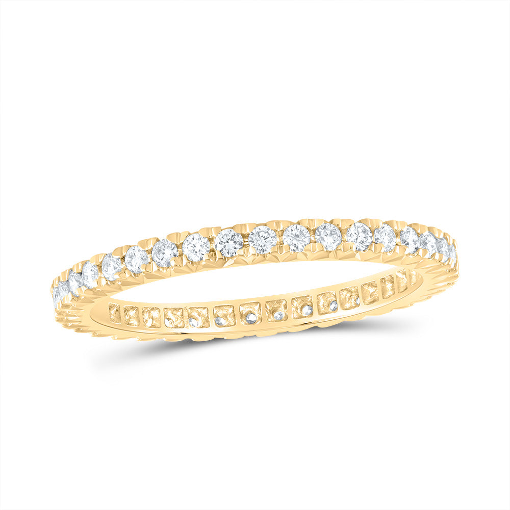 14kt Yellow Gold 5/8 Cttw Diamond Ana M Fashion Cnc Eternity Wedding Engagement Anniversary Band, Women Size: 5-9