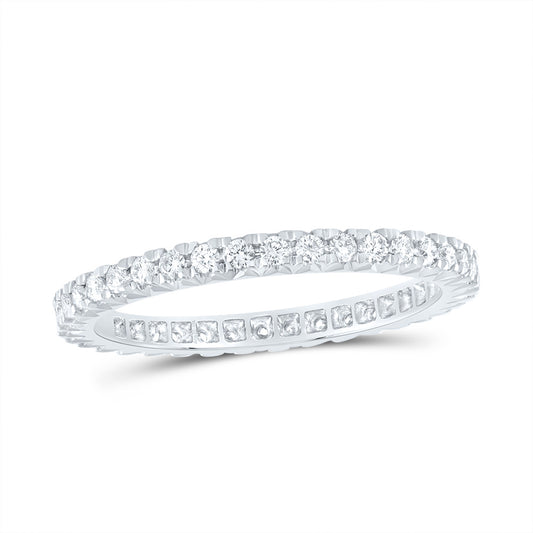 14kt White Gold 5/8 Cttw Diamond Ana M Fashion Cnc Eternity Wedding Engagement Anniversary Band, Women Size: 5-9