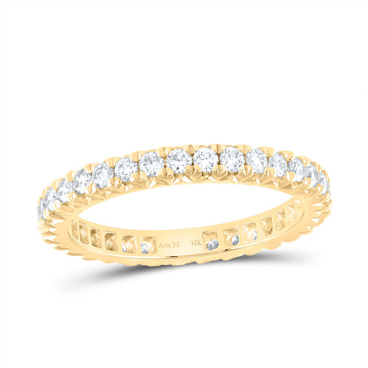 14kt Yellow Gold 3/4 Cttw Diamond Ana M Fashion Cnc Eternity Wedding Engagement Anniversary Band, Women Size: 5-9