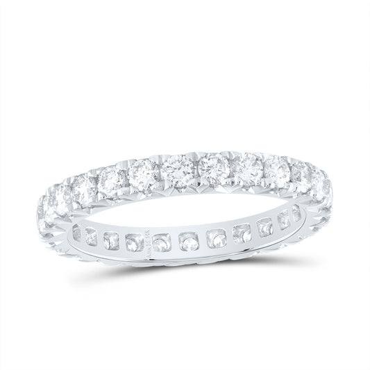 14kt White Gold 1 Cttw Diamond Ana M Fashion Cnc Eternity Wedding Engagement Anniversary Band, Women Size: 5-9