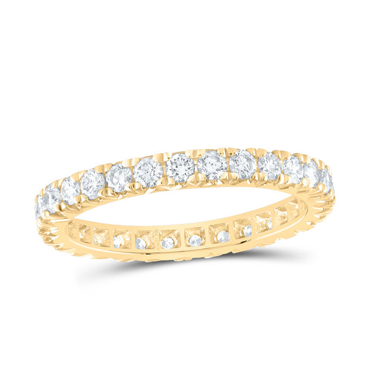 14kt Yellow Gold 1 1/4 Cttw Diamond Ana M Fashion Cnc Eternity Wedding Engagement Anniversary Band, Women Size: 5-9