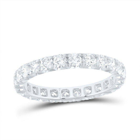 14kt White Gold 1 3/4 Cttw Diamond Ana M Fashion Cnc Eternity Wedding Engagement Anniversary Band, Women Size: 5-9