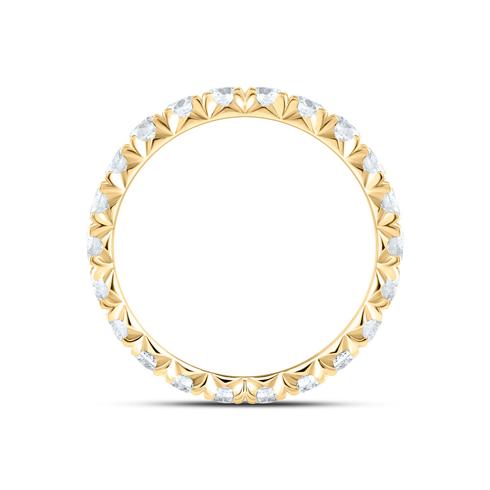 14kt Yellow Gold 1 3/4 Cttw Diamond Ana M Fashion Cnc Eternity Wedding Engagement Anniversary Band, Women Size: 5-9