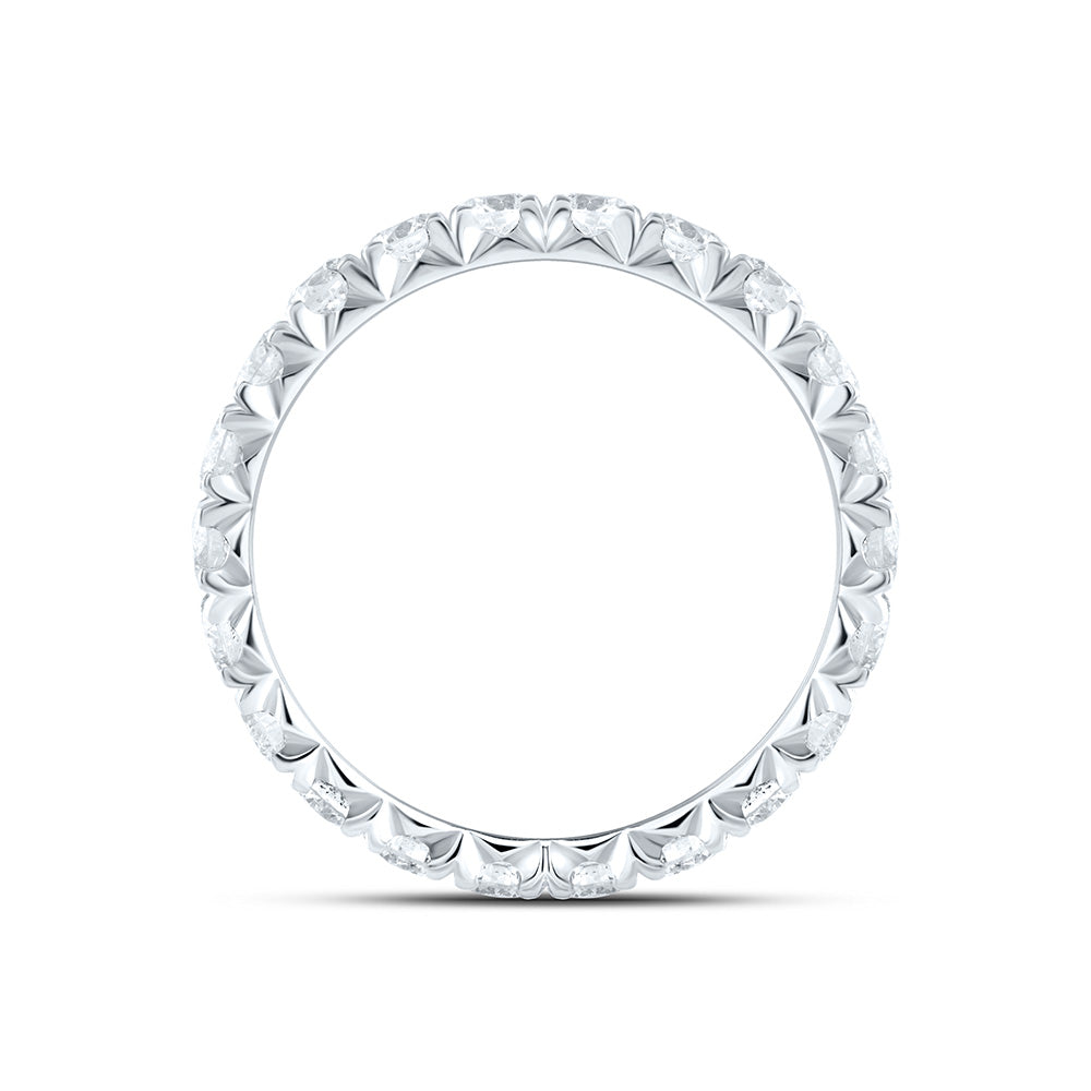 14kt White Gold 1 3/4 Cttw Diamond Ana M Fashion Cnc Eternity Wedding Engagement Anniversary Band, Women Size: 5-9