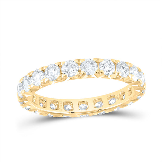 14kt Yellow Gold 1 7/8 Cttw Diamond Ana M Fashion Cnc Eternity Wedding Engagement Anniversary Band, Women Size: 5-9