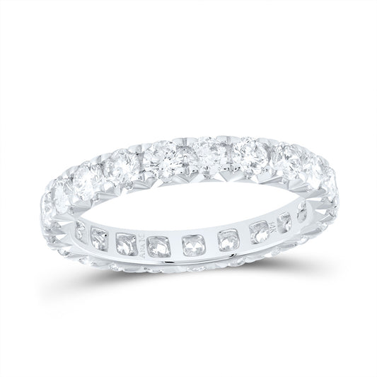 14kt White Gold 1 7/8 Cttw Diamond Ana M Fashion Cnc Eternity Wedding Engagement Anniversary Band, Women Size: 5-9