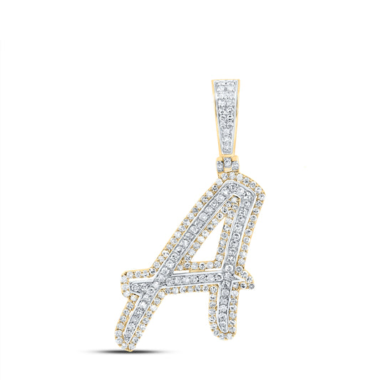 10kt Yellow Gold Diamond Fashion Initial Pendant