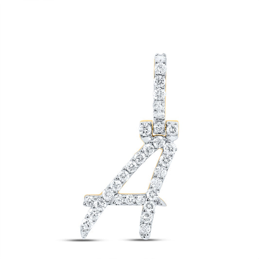 10kt Yellow Gold Diamond Fashion Initial Pendant