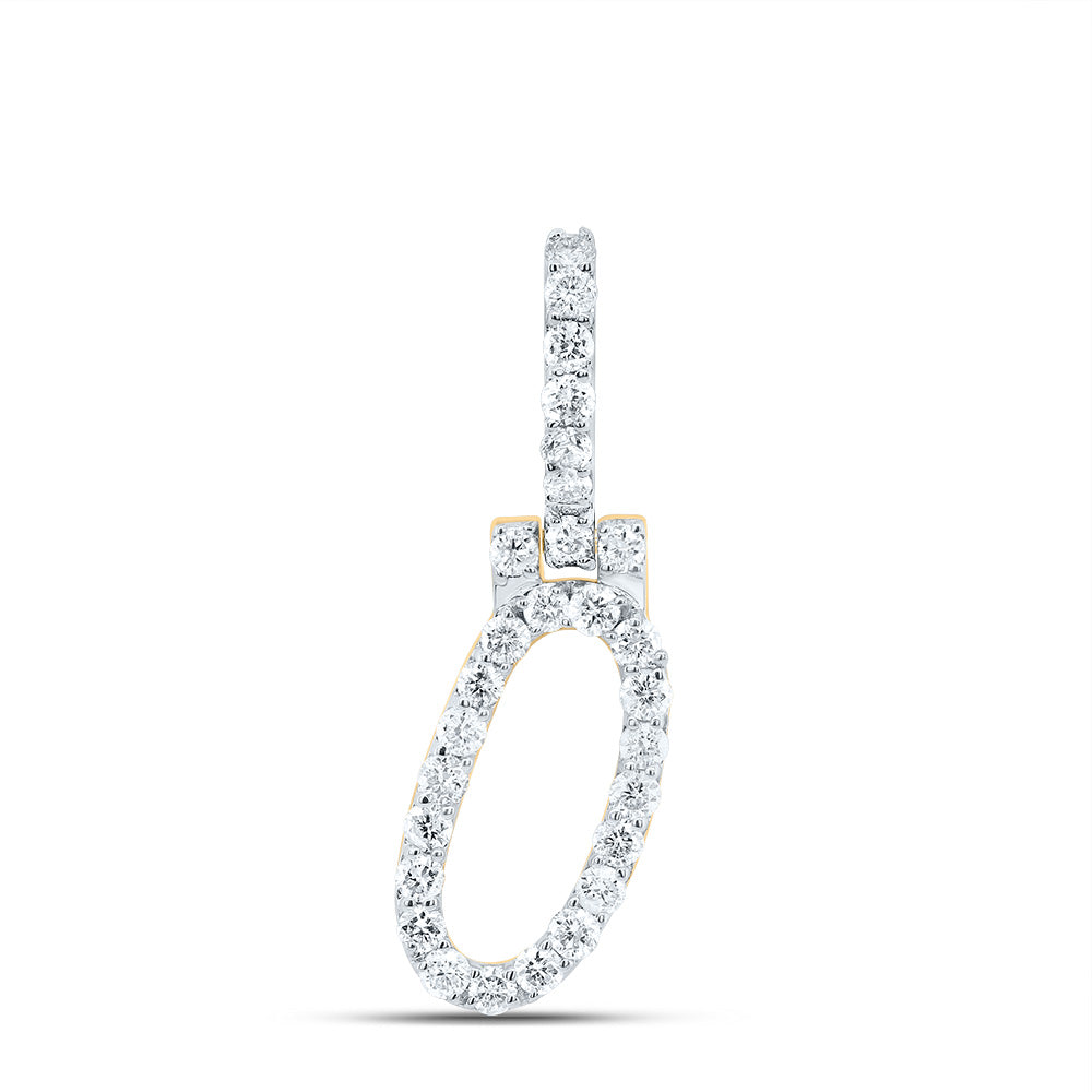 10kt Yellow Gold Diamond Fashion Initial Pendant