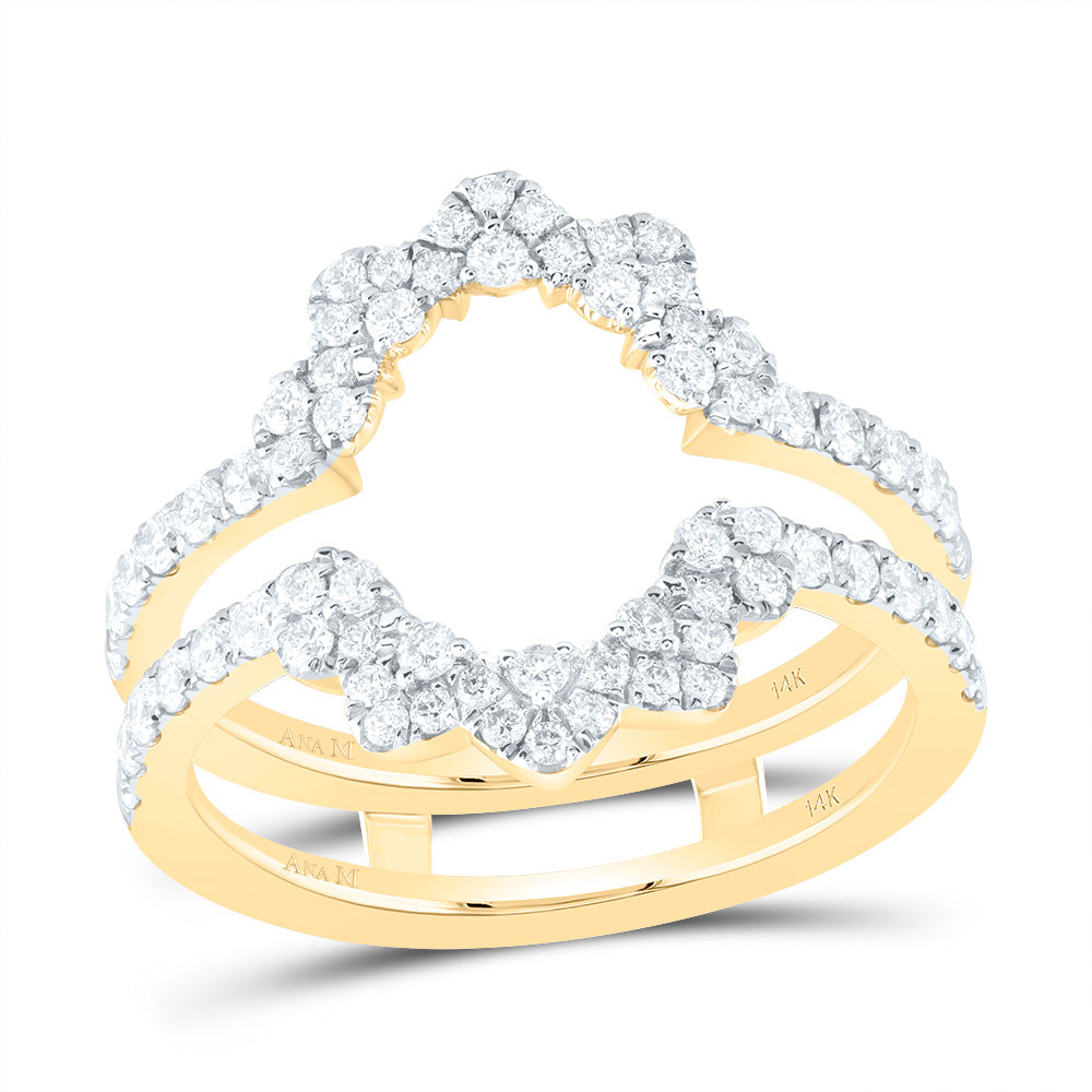 14kt Yellow Gold 3/4 Cttw Diamond Ana M Cnc Wedding Engagement Anniversary Enhancer Ring, Women Size: 5-9