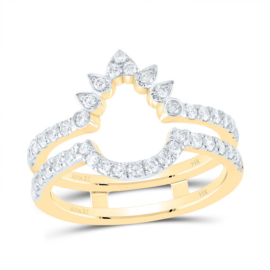 14kt Yellow Gold 5/8 Cttw Diamond Ana M Cnc Wedding Engagement Anniversary Enhancer Ring, Women Size: 5-9