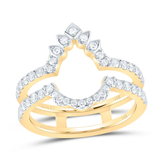 14kt Yellow Gold 5/8 Cttw Diamond Ana M Cnc Wedding Engagement Anniversary Enhancer Ring, Women Size: 5-9