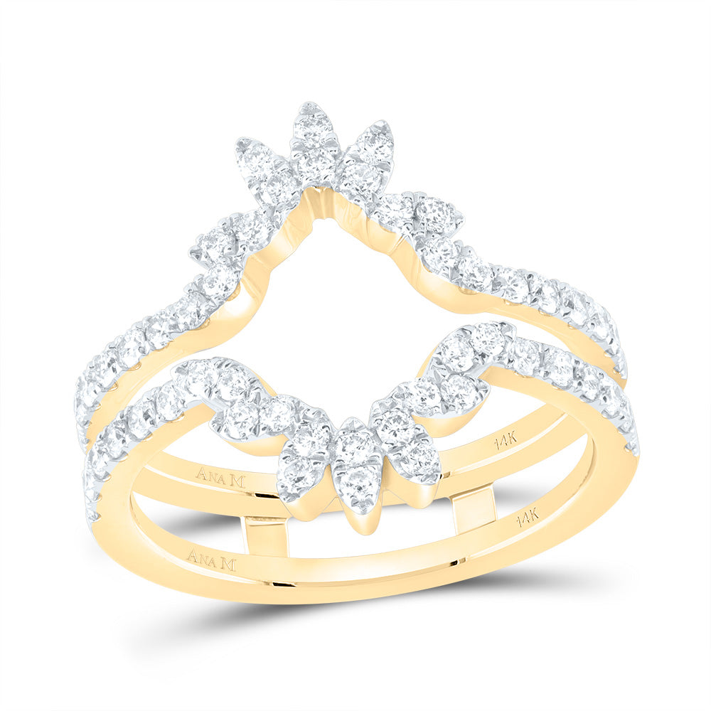 14kt Yellow Gold 3/4 Cttw Diamond Ana M Cnc Wedding Engagement Anniversary Enhancer Ring, Women Size: 5-9