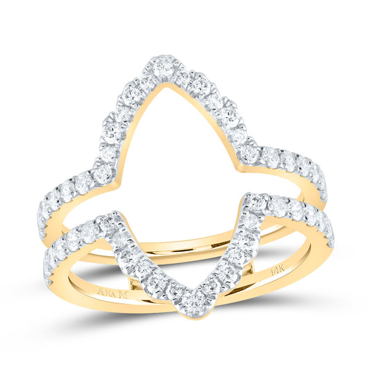 14kt Yellow Gold 3/4 Cttw Diamond Ana M Cnc Wedding Engagement Anniversary Enhancer Ring, Women Size: 5-9