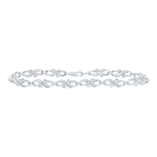 Sterling Silver 1/3 Cttw Diamond Bracelet, Length: 7 Inch