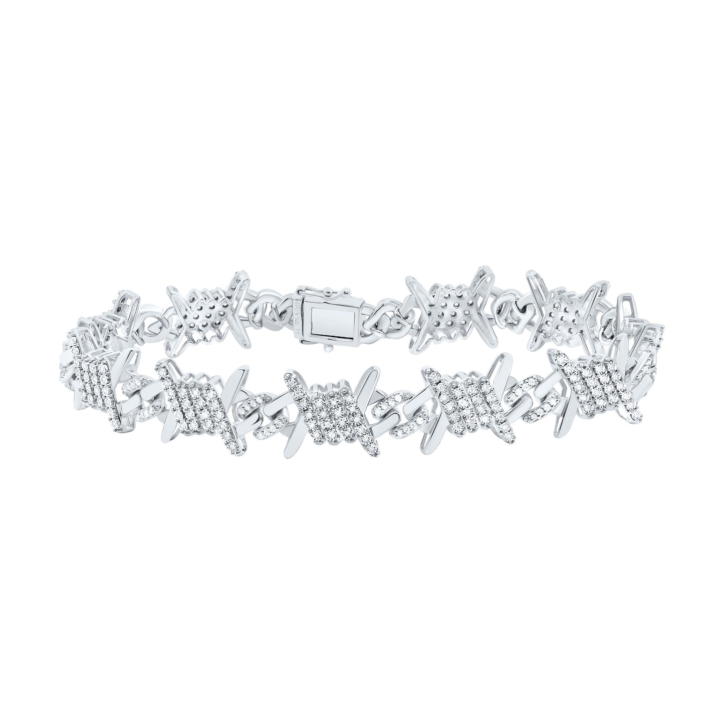 Sterling Silver 1 1/4 Cttw Diamond Bracelet, Length: 8 Inch