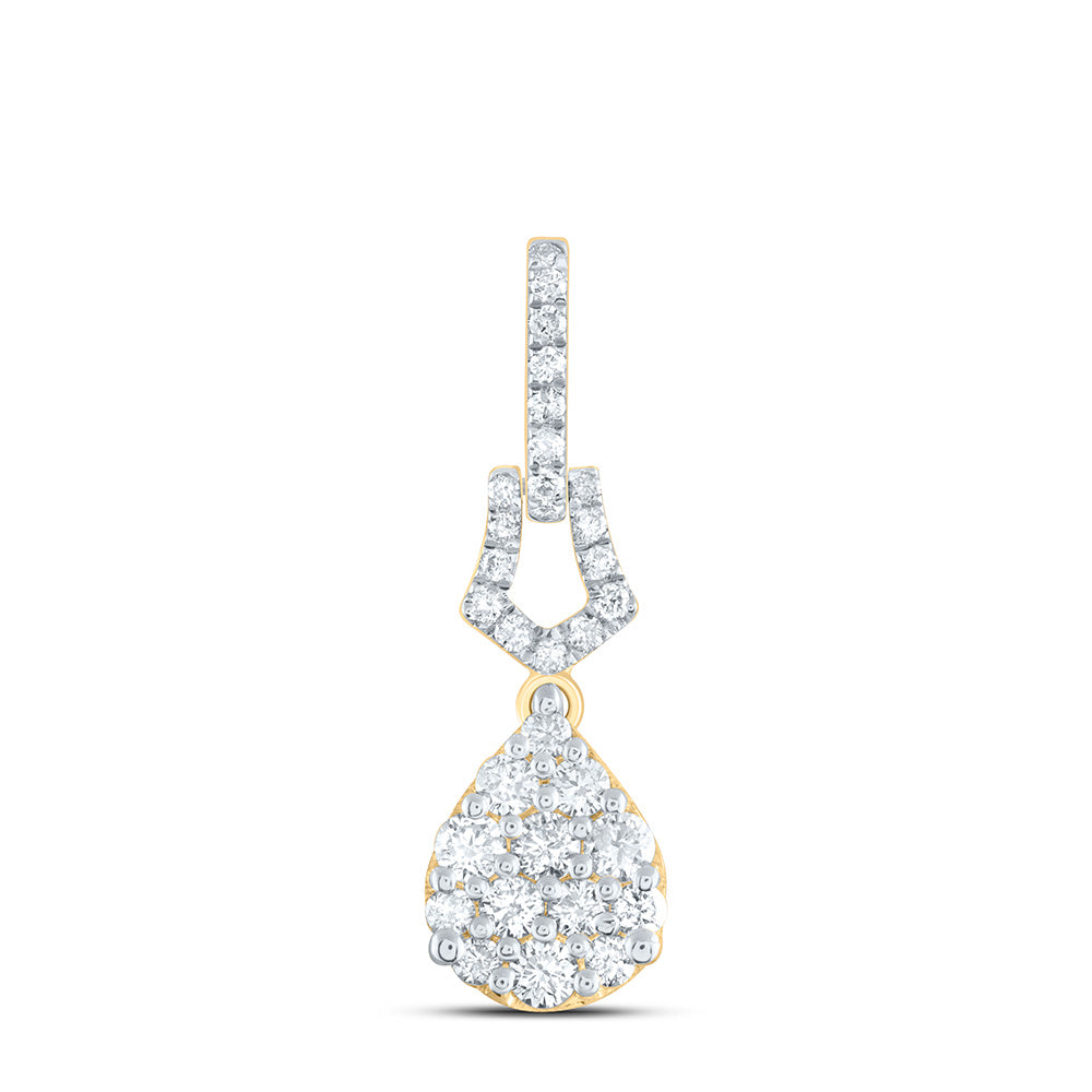 14kt Yellow Gold 1/2 Cttw Diamond Fashion Pear Pendant