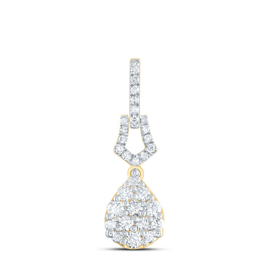 14kt Yellow Gold 1/2 Cttw Diamond Fashion Pear Pendant