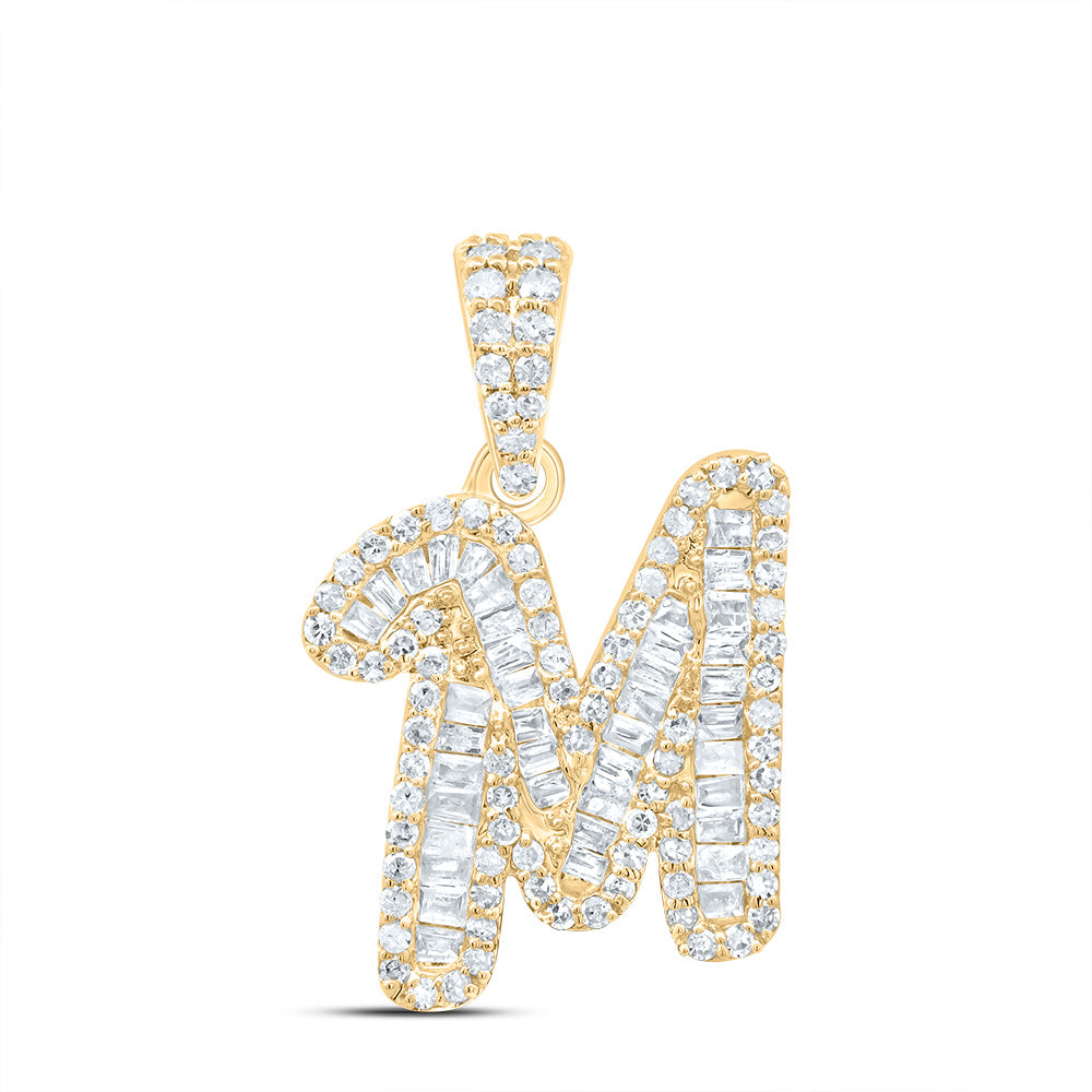 10kt Yellow Gold Diamond Initial Pendant
