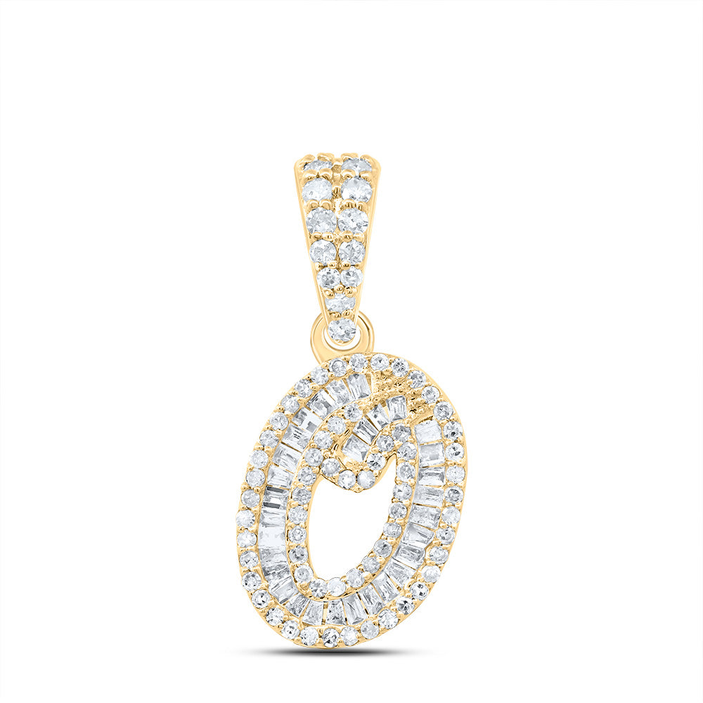 10kt Yellow Gold Diamond Initial Pendant