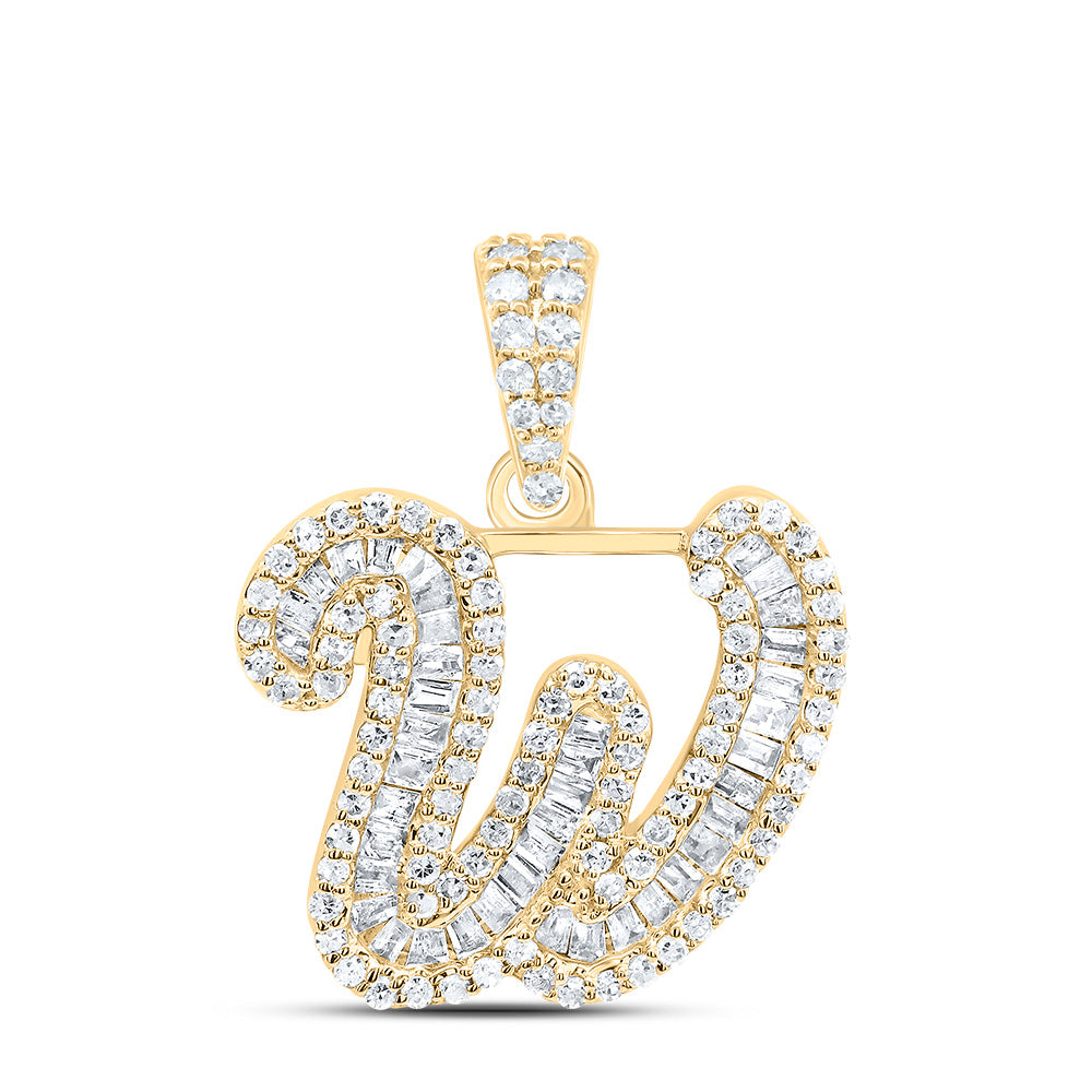 10kt Yellow Gold Diamond Initial Pendant