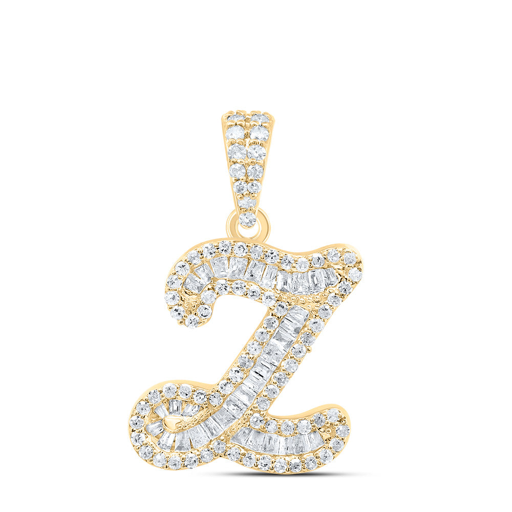 10kt Yellow Gold Diamond Initial Pendant