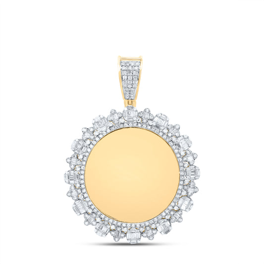 10kt Yellow Gold 1 1/4 Cttw Diamond Memory Round Men's Charm