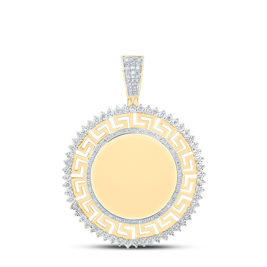 10kt Yellow Gold 1/2 Cttw Diamond Memory Round Men's Charm